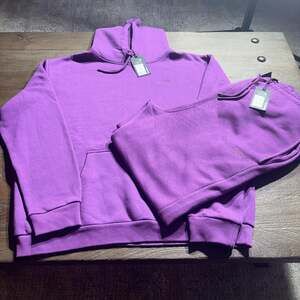 Snipes Purple Fleece Hoodie and Sweatpants Jogging Suit Set, Men's XXL — NWT